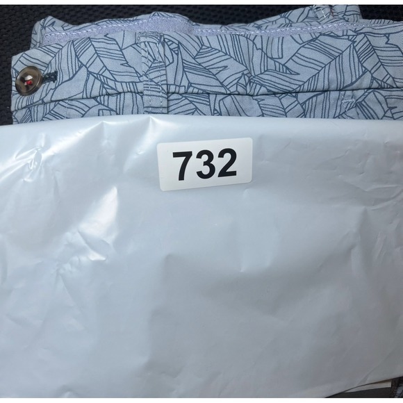 Tommy Hilfiger Mens 36 Blue Tropical Palm Leaf Chino Shorts Beach Summer Preppy - Picture 13 of 13